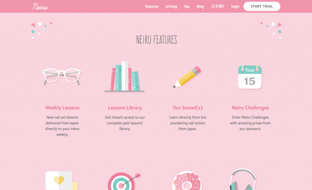 Neiru membership site homepage