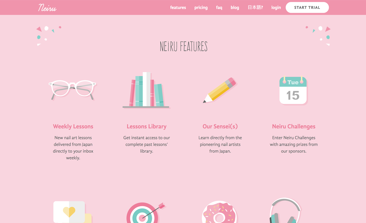 Neiru membership site homepage